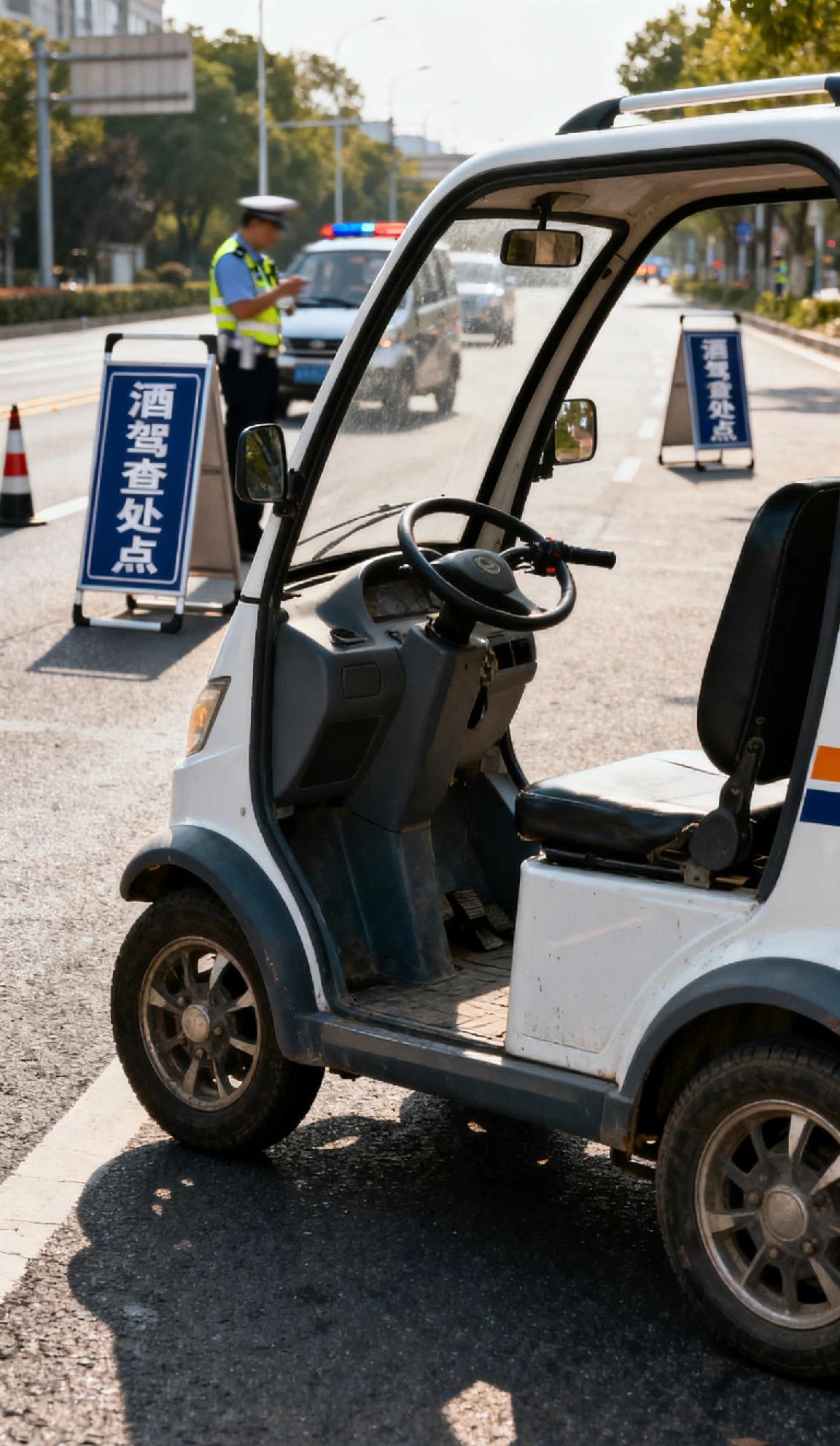 酒后开老年代步车算不算酒驾? 
别以为老年代步车“门槛低”就可酒后开！关键看车辆