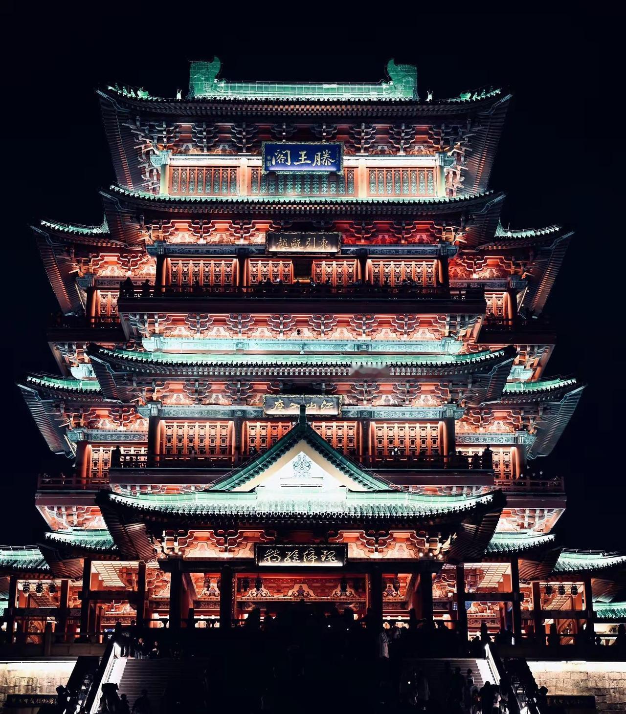 南昌滕王阁夜景，随拍记录✍️晒出你手机里的地标建筑 南昌滕王阁 我的旅行日记 旅