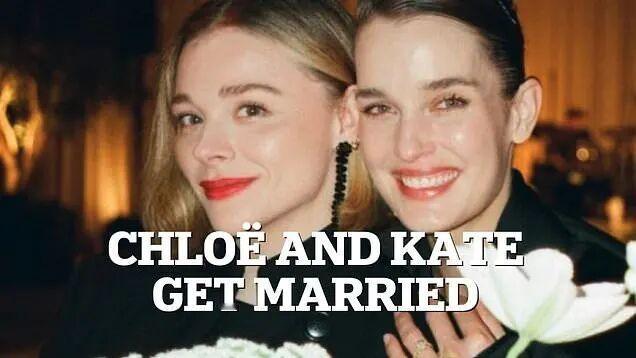 超杀女 Chloë Grace 跟她老婆 Kate Harrison 结婚了！