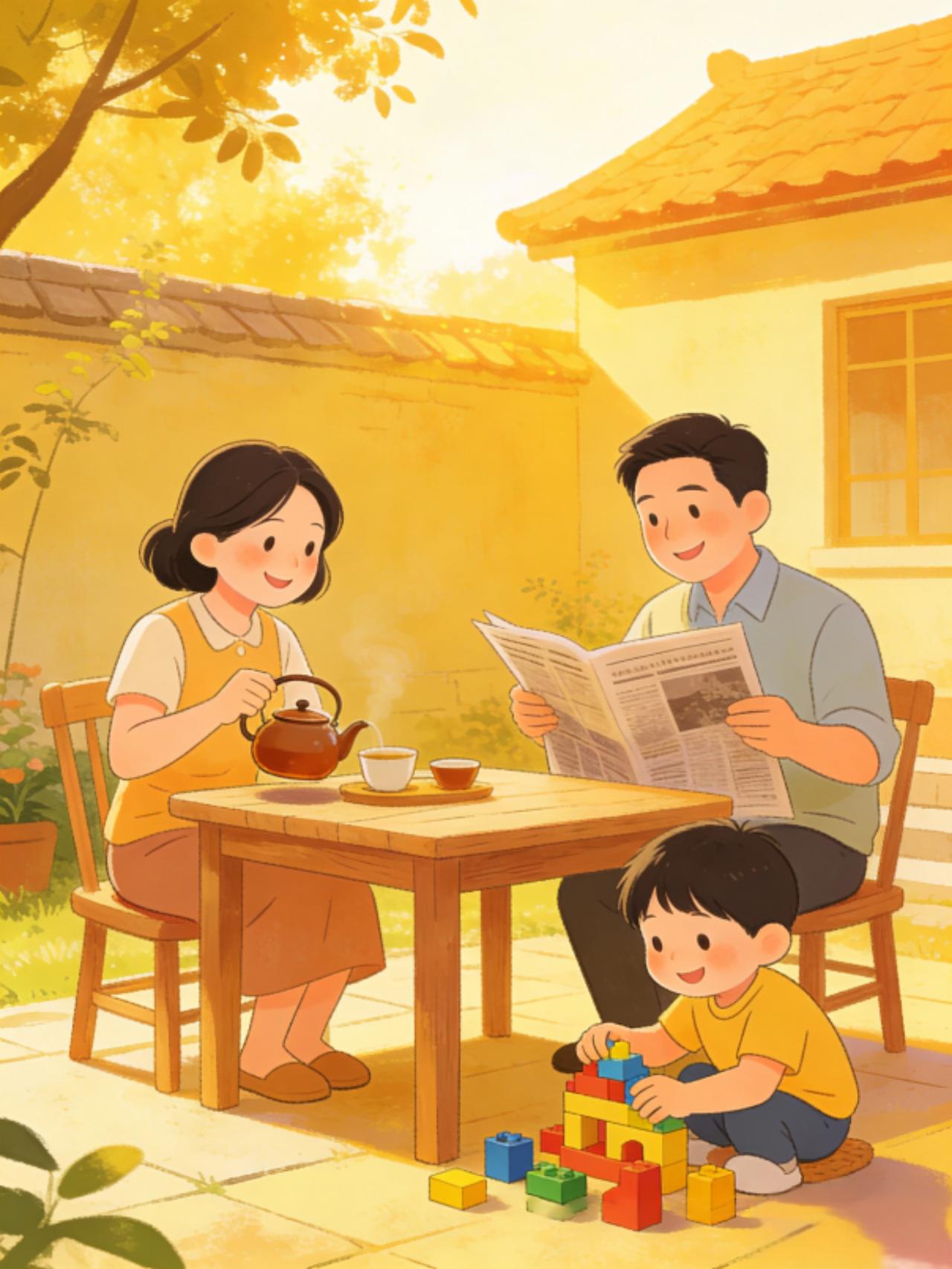 请用一句话概括一下，什么是幸福心藏温柔暖阳，平淡生活皆是幸福