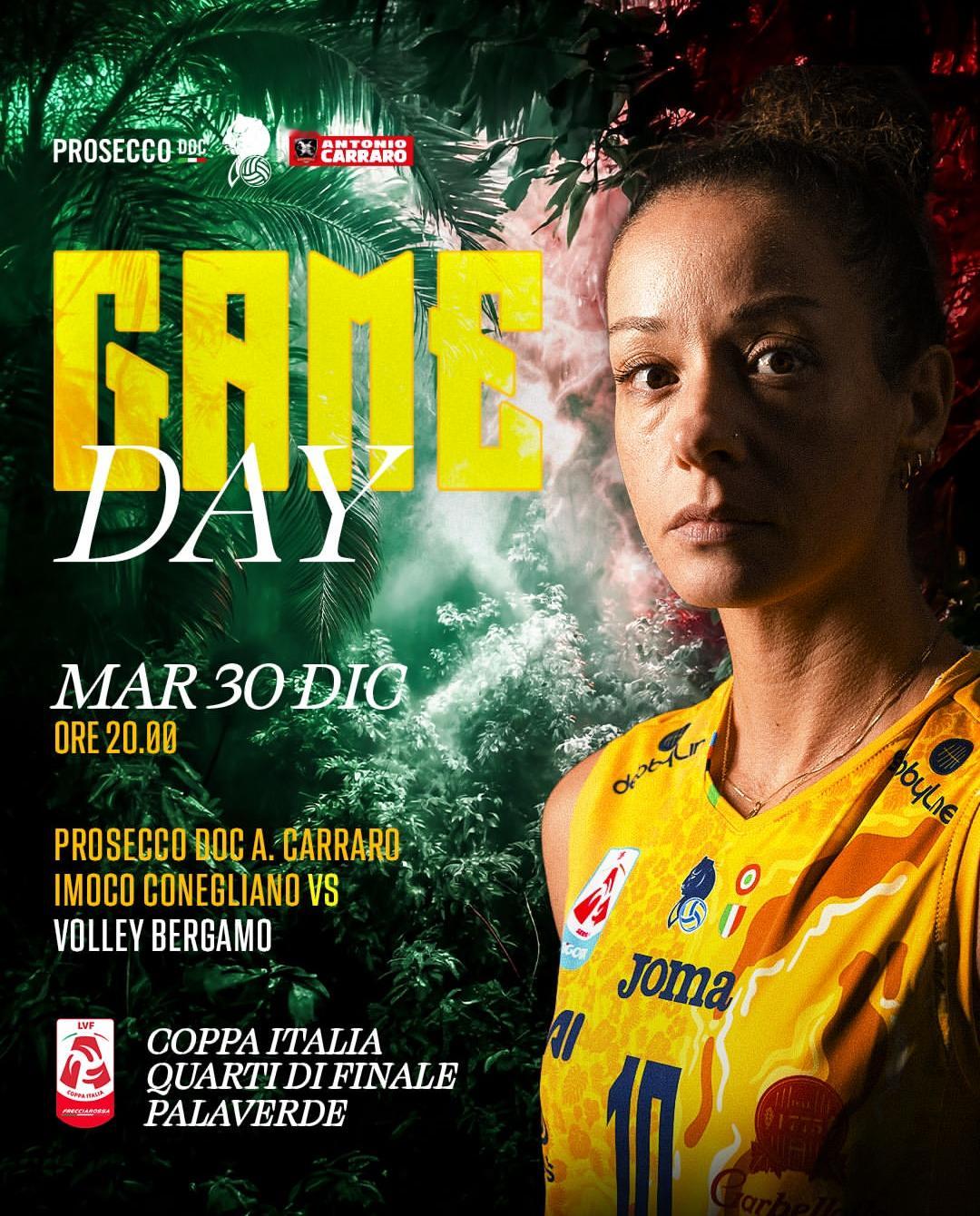 科内利亚诺的意大利杯海报！ 朱婷