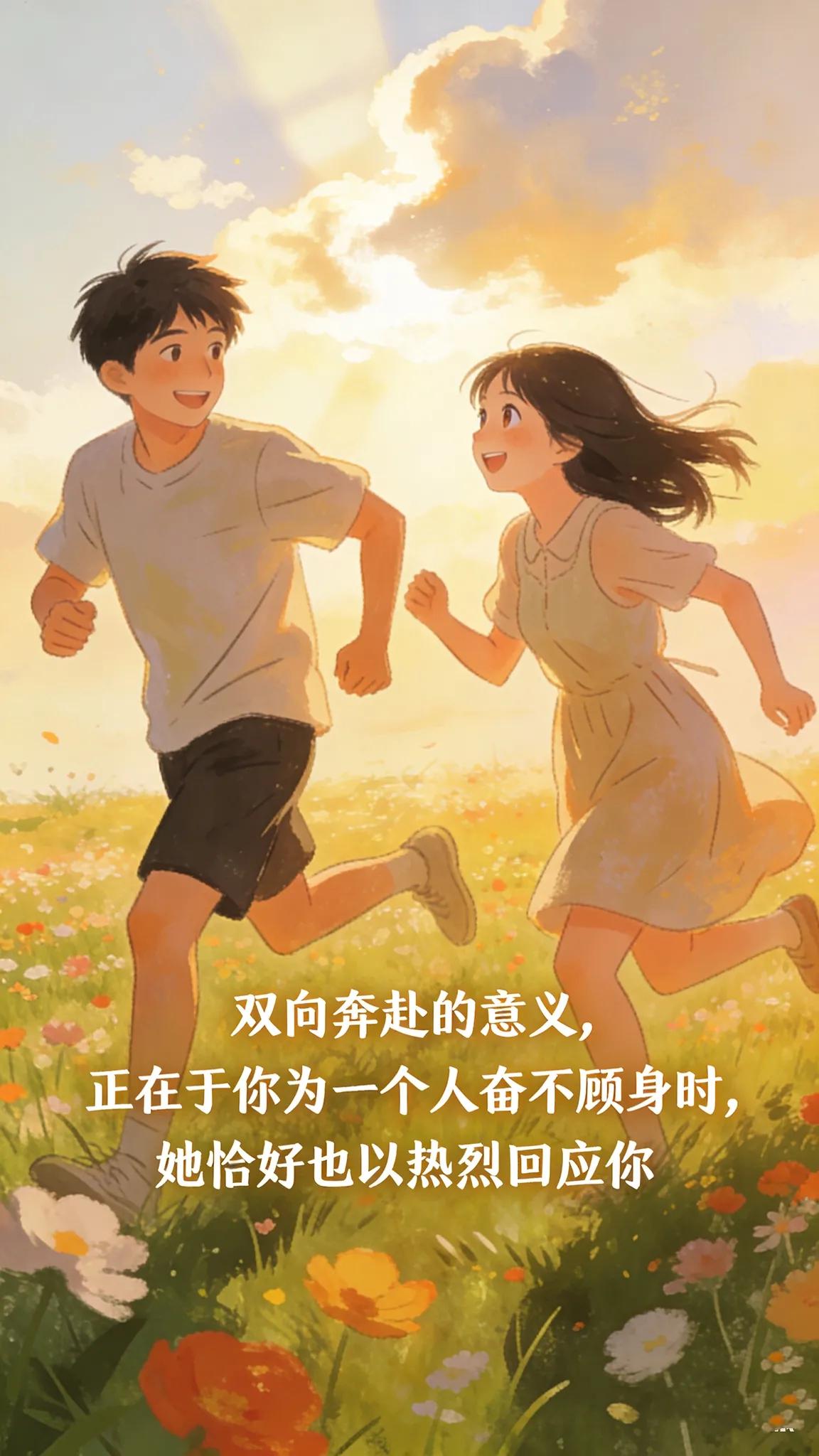 双向奔赴的意义，正在于你为一个人奋不顾身时，她恰好也以热烈回应你。
 
你试过在