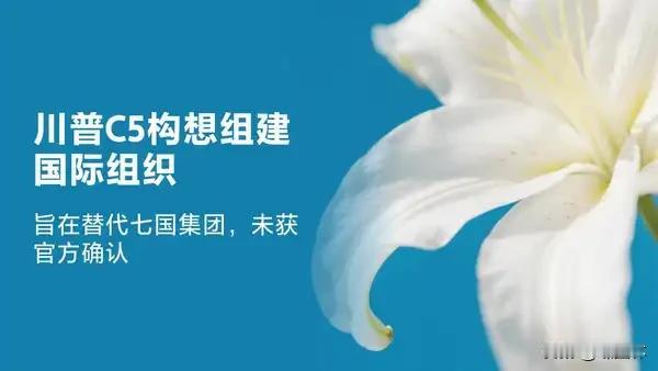 川普的闪念构想：
从G7闪到C5

G7 （加拿大在里面好尴尬）
↓
G2 （欧