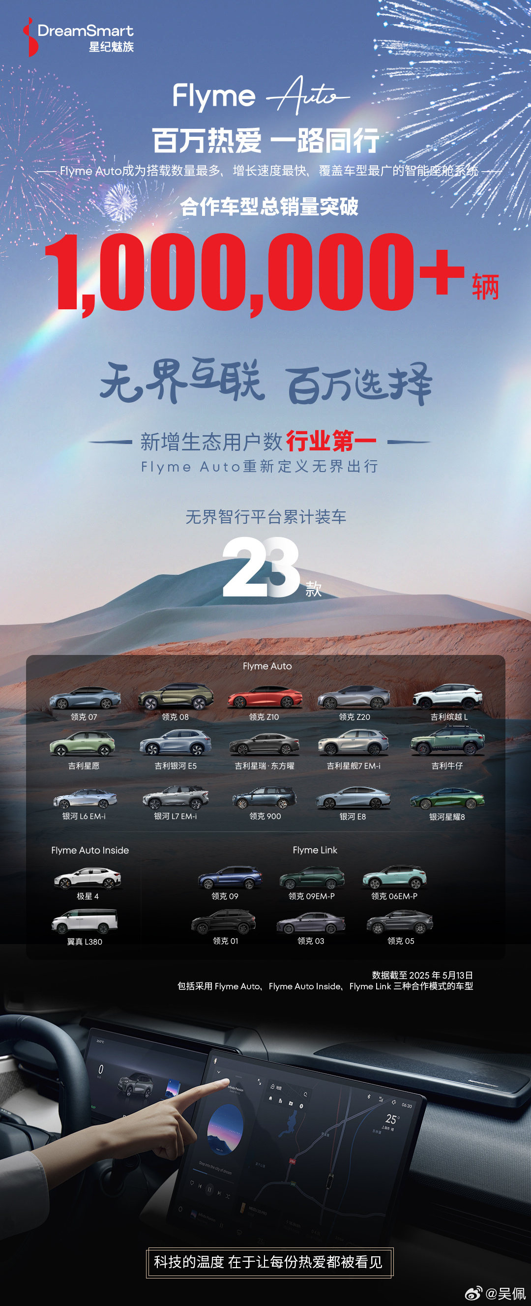 Flyme Auto这么快已经有100万了？你觉得它好用吗？最快达成百万用户的车