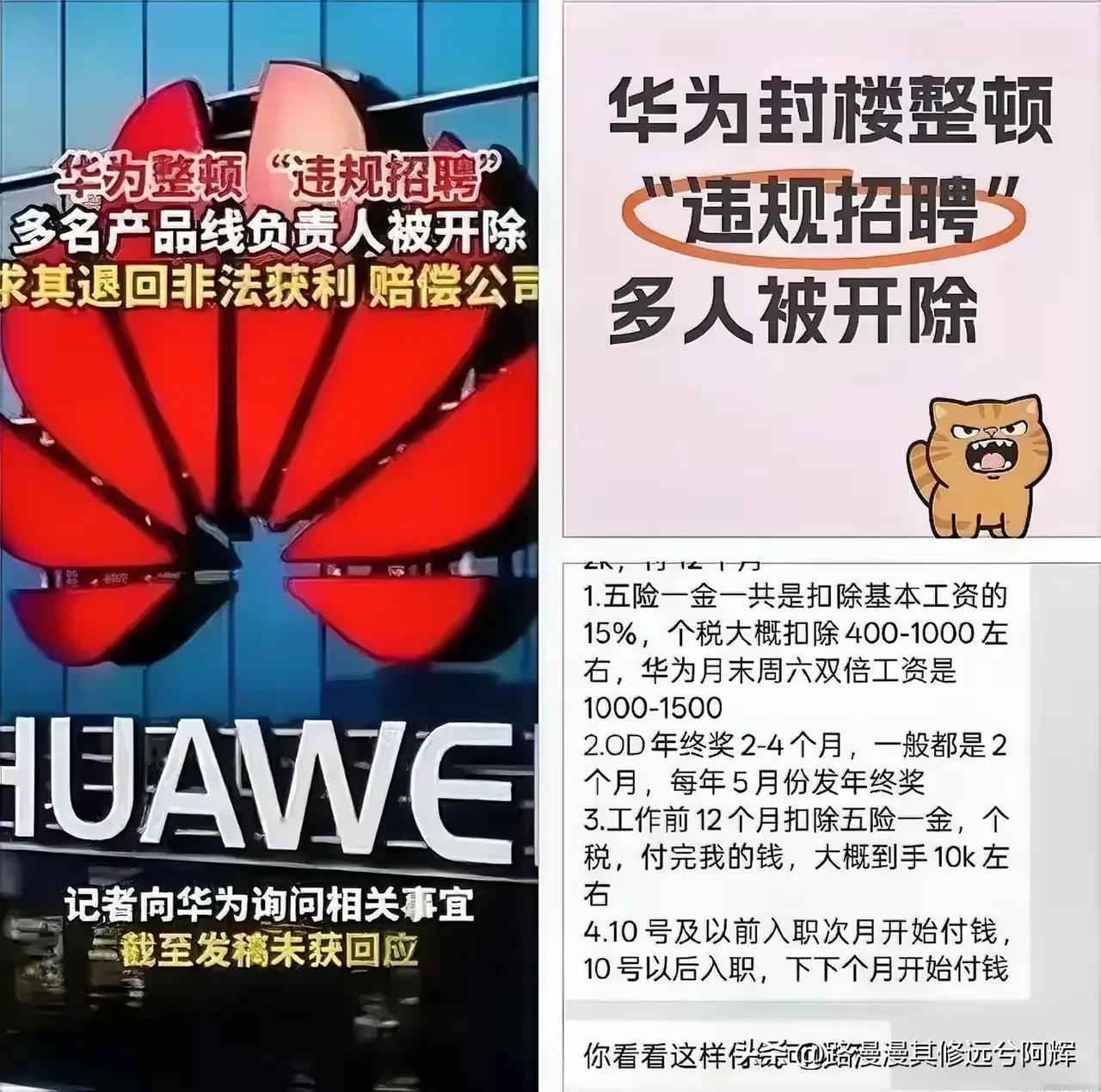 华为任老亲自下令，对违违招聘入职的一窝端。
近日传得沸沸扬扬的成都OD部门，因为