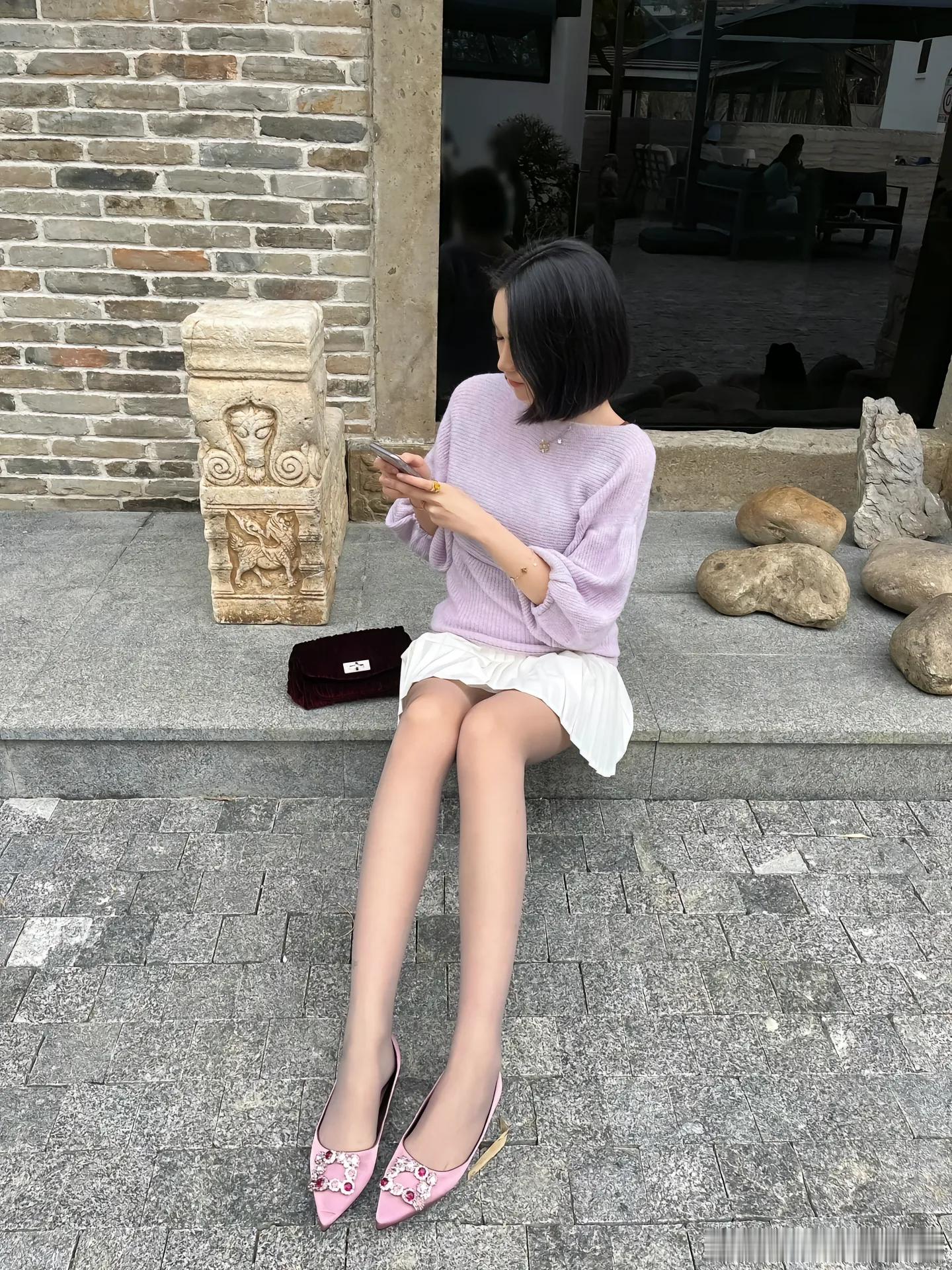 粉色系灰丝，可爱满满～ 