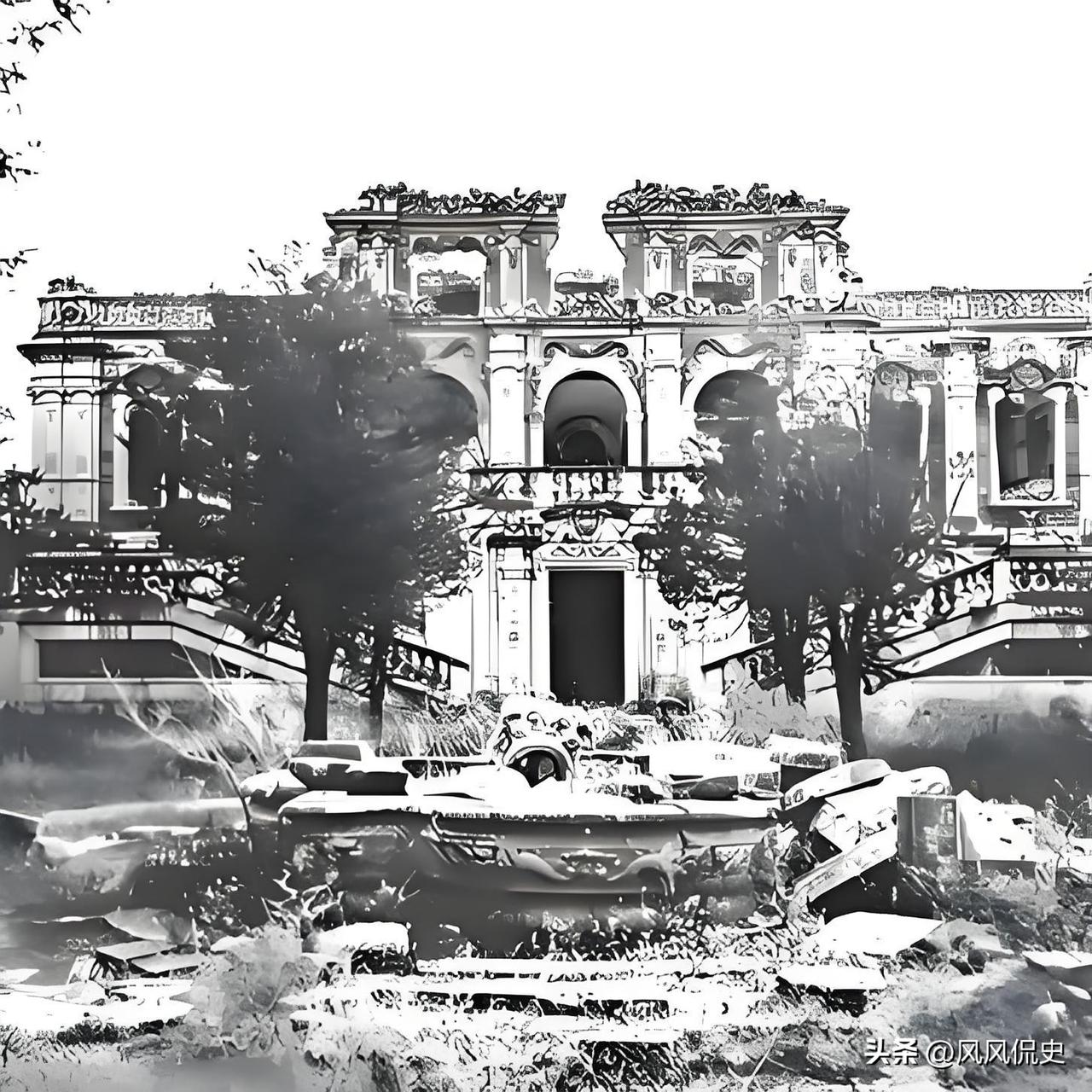 北京西郊，圆明园的残垣断壁在风中沉默。1860年，英法联军一把大火，烧尽“万园之