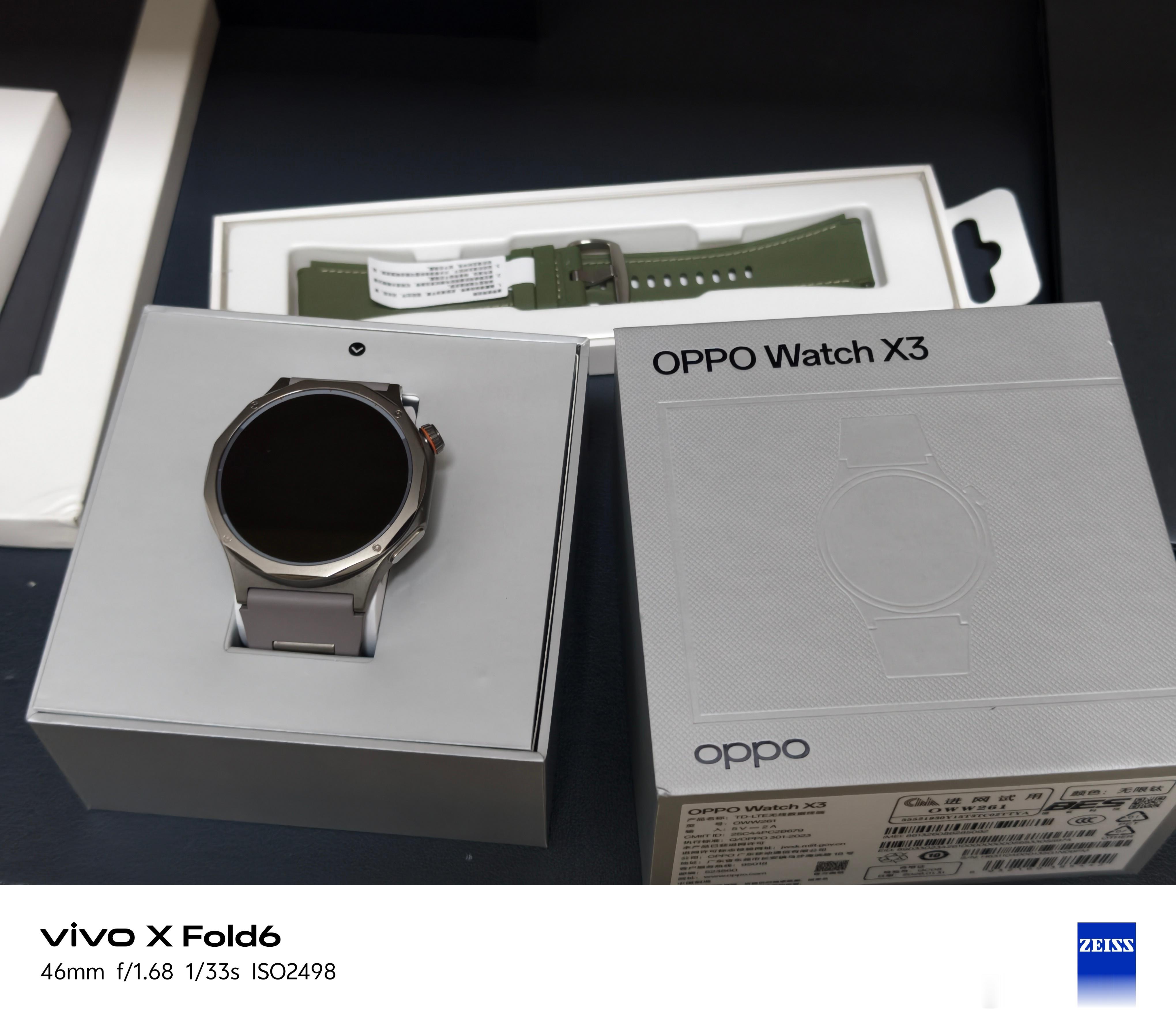 OPPO手表 Watch X3无限钛，额外多送一条表带，1788包邮 