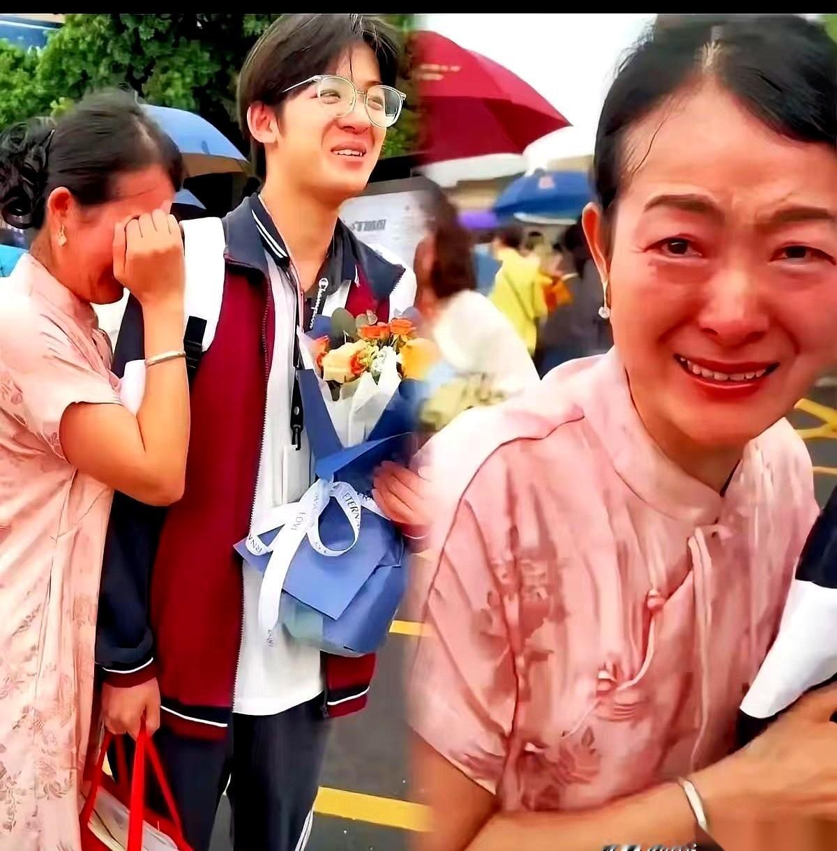 716分，清华。查分那一刻，这孩子转身死死抱住的，是他小姨。
亲爹呢？就在隔壁村