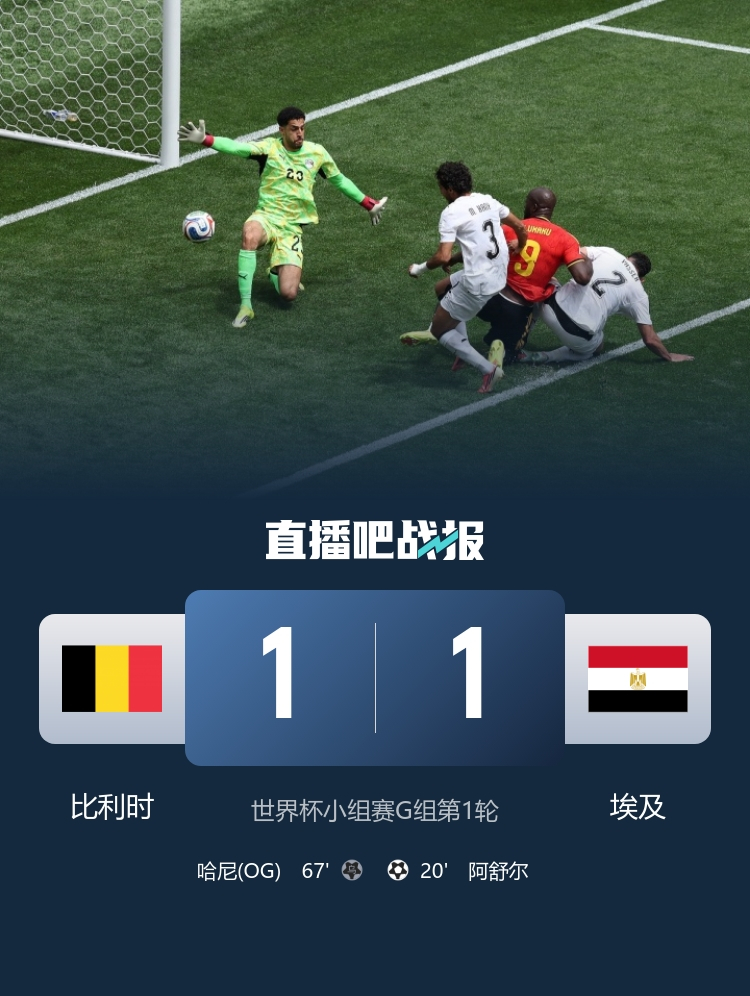 6月16日讯 北京时间6月16日3:00，美加墨世界杯小组赛G组第1轮，比利时队