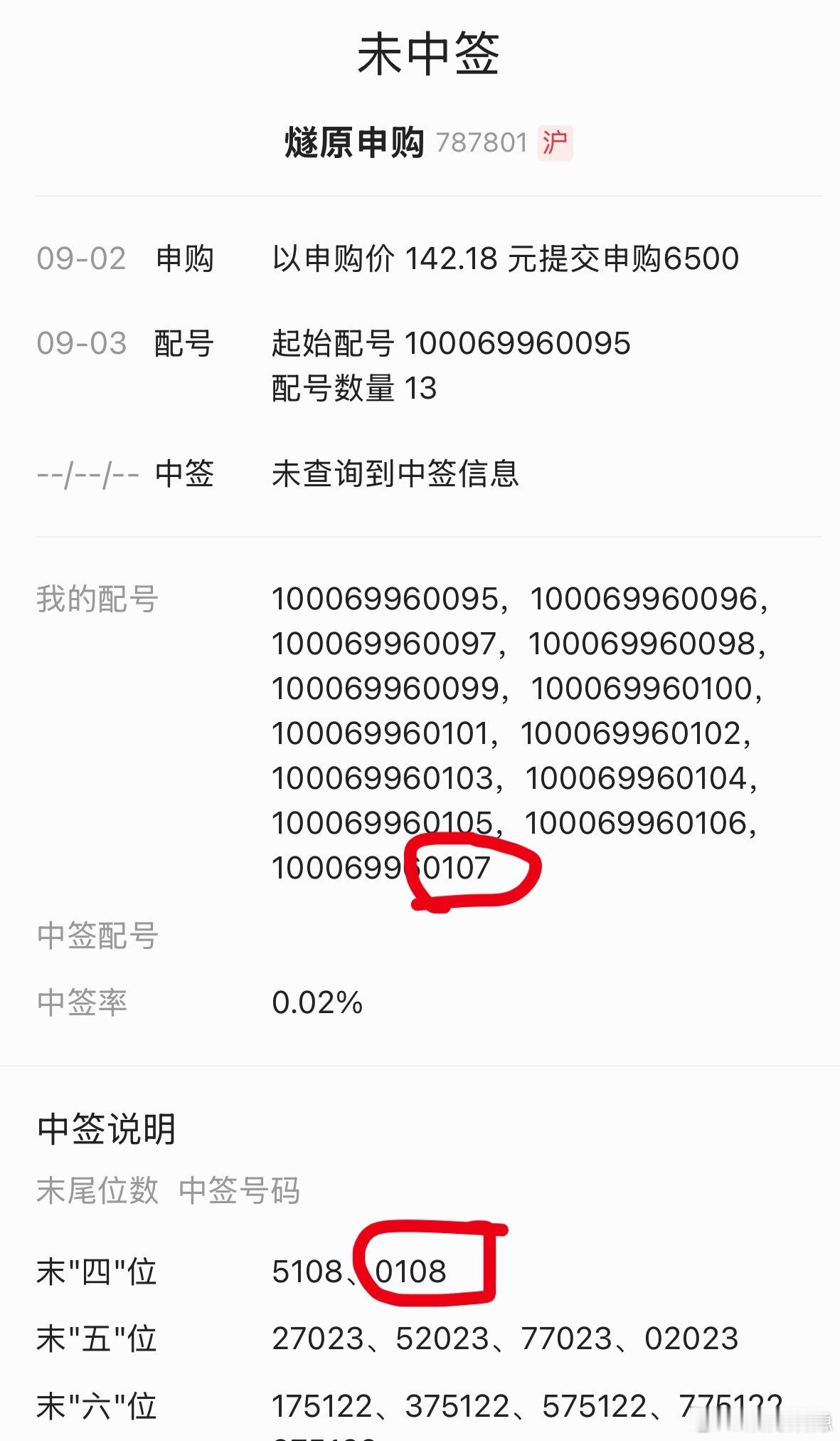 燧原科技中签号出炉，差一个号[流鼻血]跟这支新股的缘分，止步在了KTV的电梯口，
