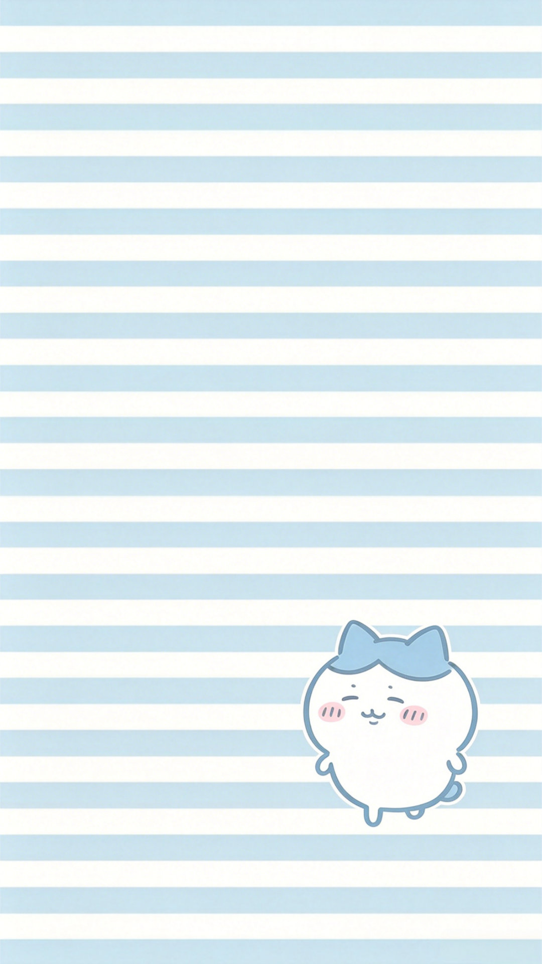 chiikawa 分享一组小八手机壁纸/背景图，是淡淡的蓝色喔！[ai修图]吉伊