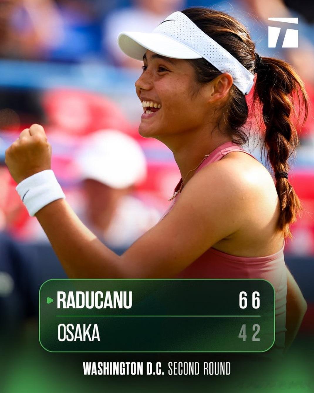 拉杜卡努2比0大坂直美华盛顿赛拉杜卡努6-4 6-2 击败大坂直美打进8强，在这
