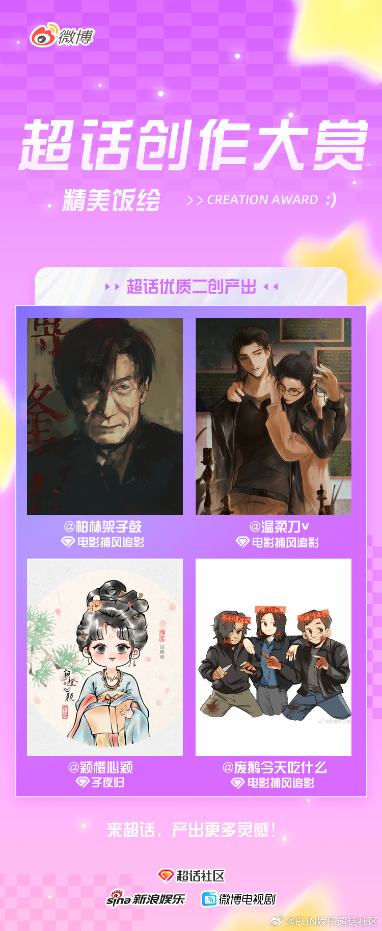 超话追更日记超话创作大赏 影视综超话高光产出合集来啦[给你小心心]精美饭绘、高能