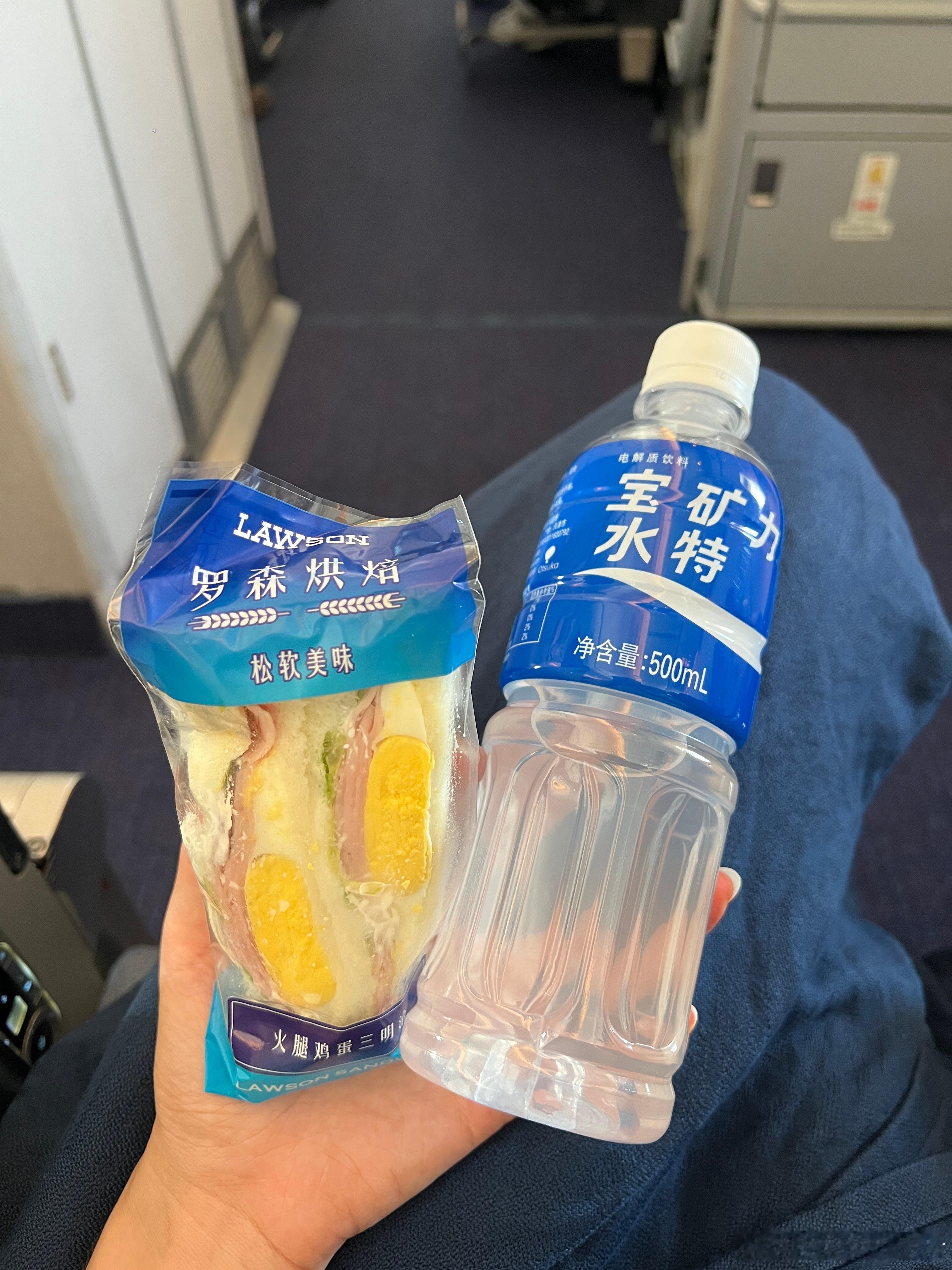 昨晚回北京睡了个整觉今天继续出发去深圳买了个三明治+电解质水路上吃大家夏天出汗多
