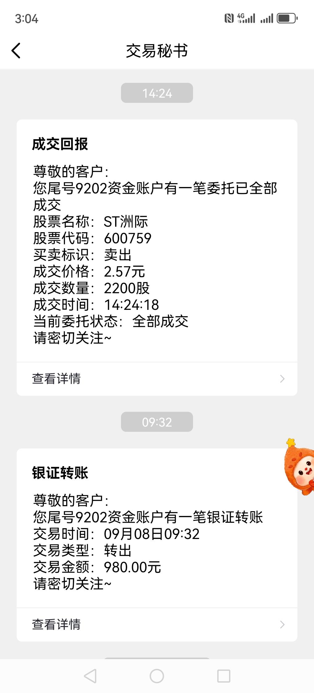 股价有时候好像就只盯着你一个人似的。我在9月3号买了2600股ST洲际油气，股价