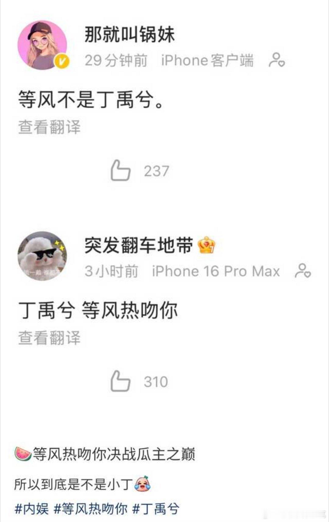 决战瓜主之巅，等风热吻你到底是不是丁禹兮 