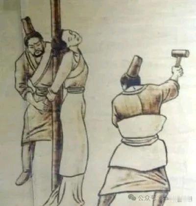 公元前238年，咸阳刑场，嫪毐被绑在木桩上，六匹马已经套好绳索。赵姬跪在不远处，