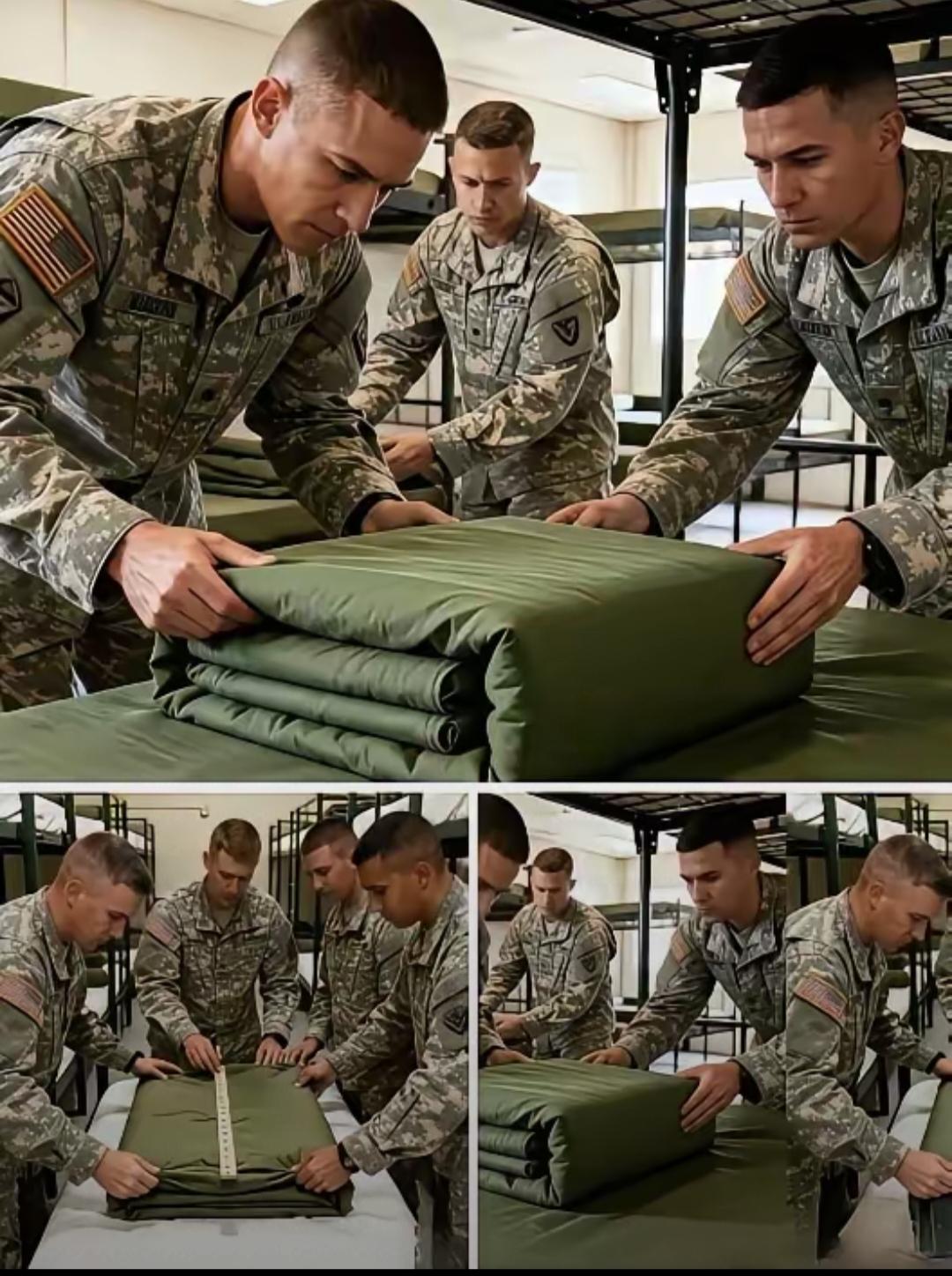 前几年中美军事交流，美国士兵来中国参观解放军军营，看到那整齐划一、四四方方的“豆