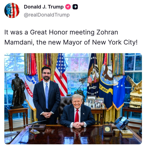 纽约时报观点：与特朗普的超现实主义会面体现了曼达尼之道——精明实用主义 本文刊发