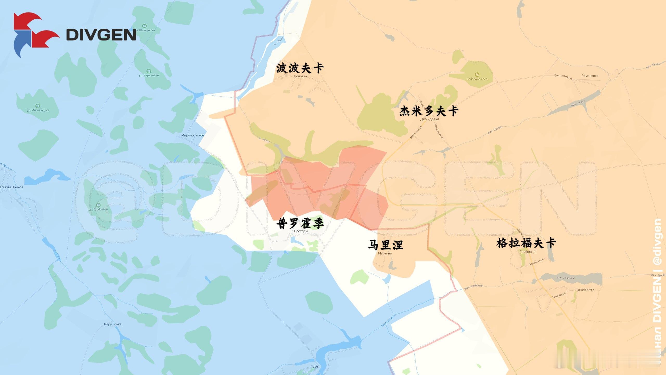 苏梅州，俄军沿着乌军当时开辟的新路线，反推至普罗霍季，但由于乌军部署部队较多，推