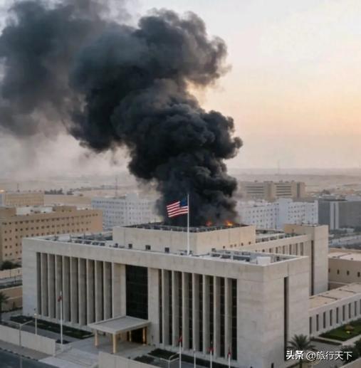 利雅得上空浓烟冲天！外媒向全世界通报：美国驻沙特大使馆发生爆炸后起火，引全球高度
