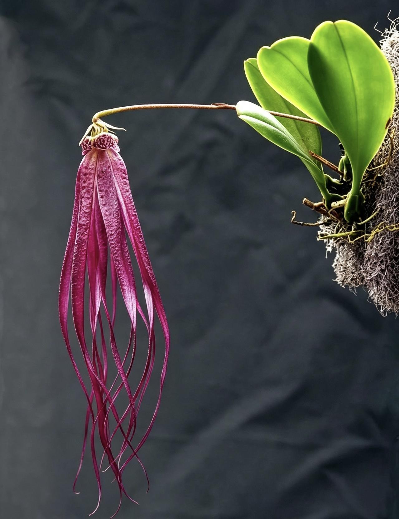 Bulbophyllum plumatum
中文俗称：羽毛石豆兰 / 紫流苏石豆