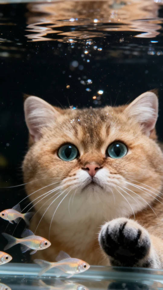 谁家小猫咪还没拥有鱼缸写真呀～