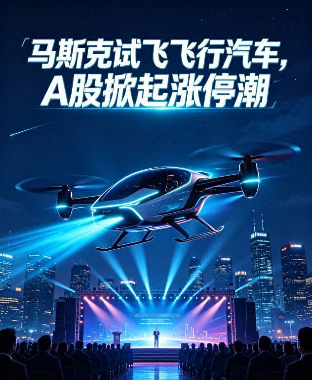 马斯克试飞飞行汽车，A股掀起涨停潮