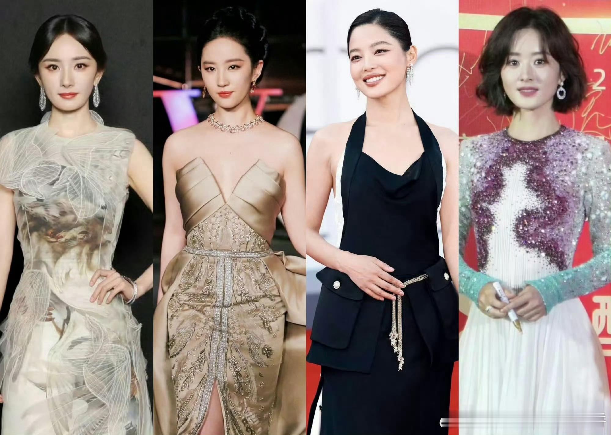网友评选的新85花Top辛芷蕾、杨幂、赵丽颖、刘亦菲 ​​​