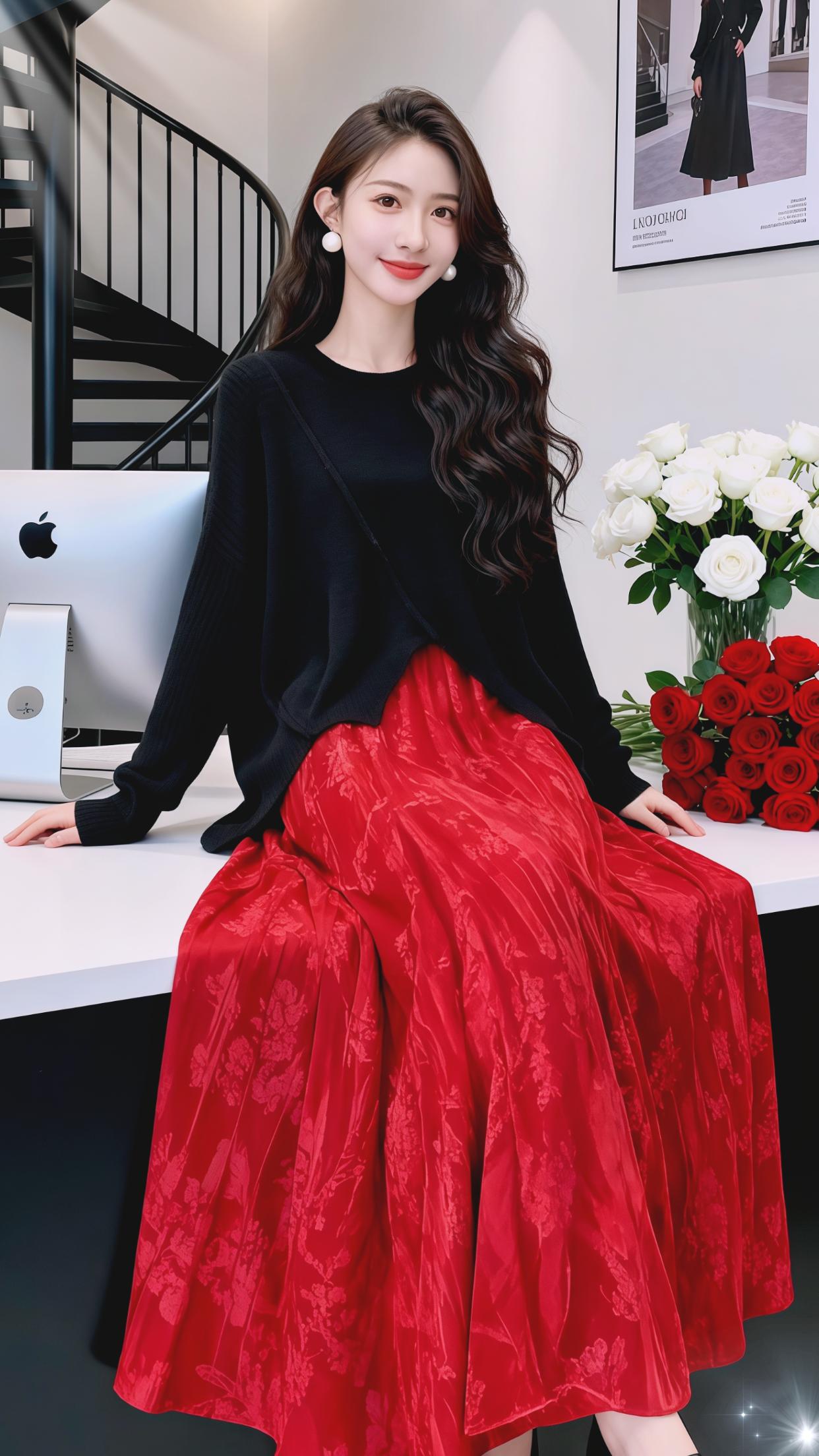 时尚 穿搭 鱼尾裙 新中式 中国风