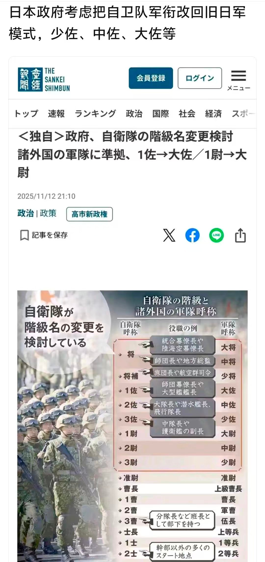 【高市早苗令日本武装力量向“日军”道路上狂奔！】旧日本、旧日军，这就是日本军国主