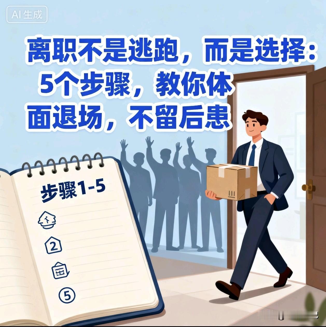 离职不是逃跑，而是选择：5个步骤，教你体面退场，不留后患

第一步：想清楚再动