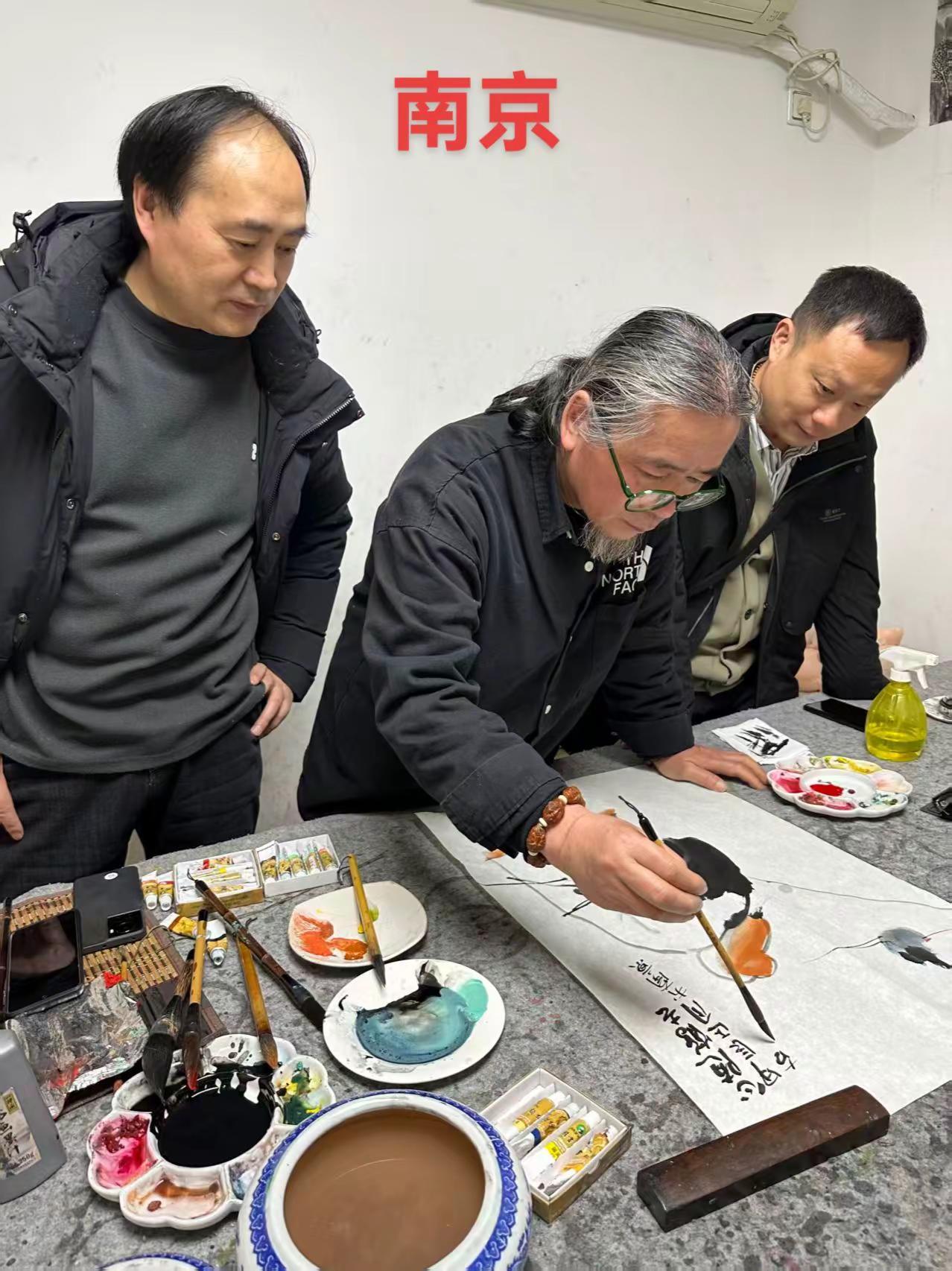 胡氏小老头在南京时片段。书画爱好者 笔会交流 多交书友 书画学习交流