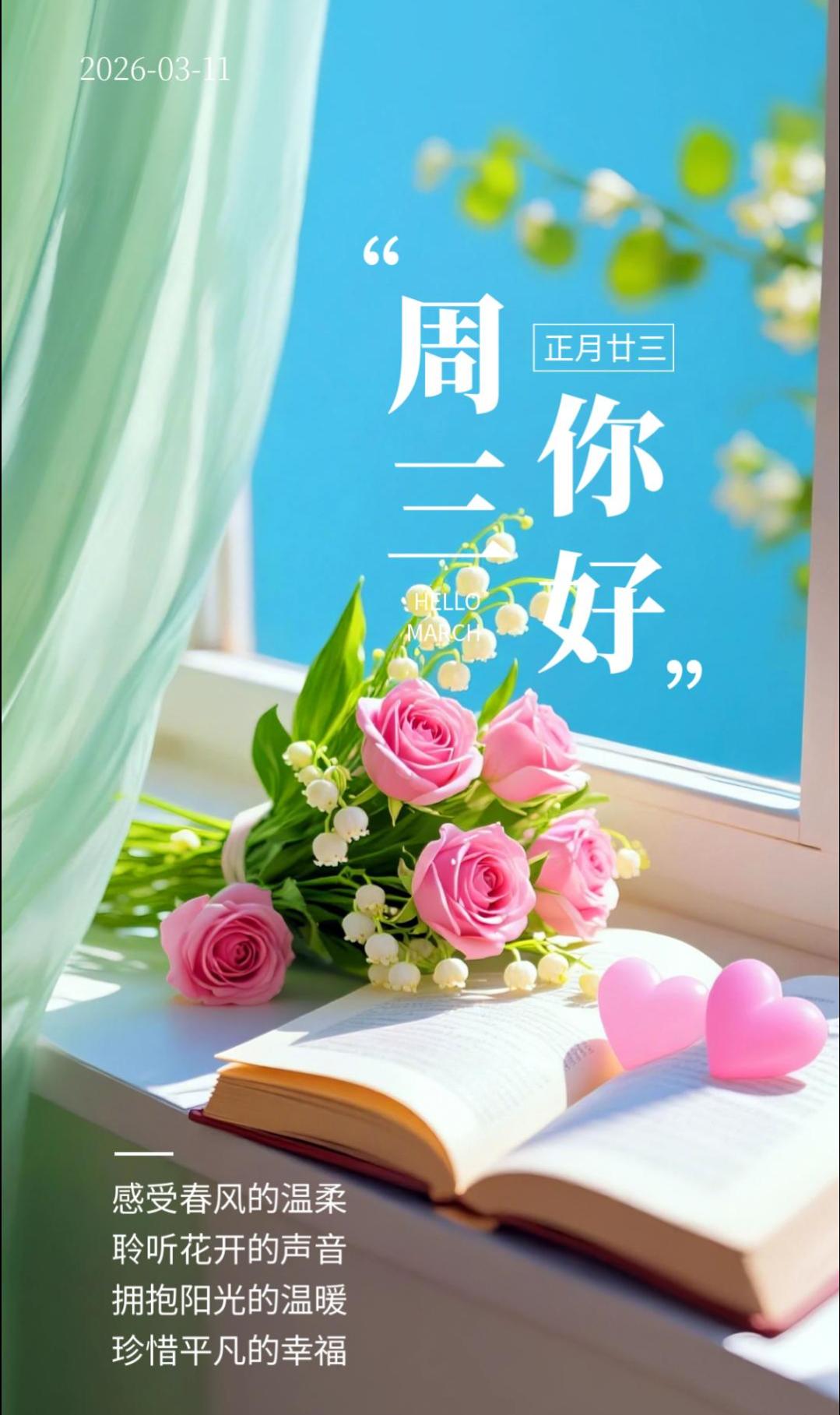 🌄晨光熹微，崭新的一天开始，愿你心怀期待，从容启程，一路皆有暖阳与花香相伴，去