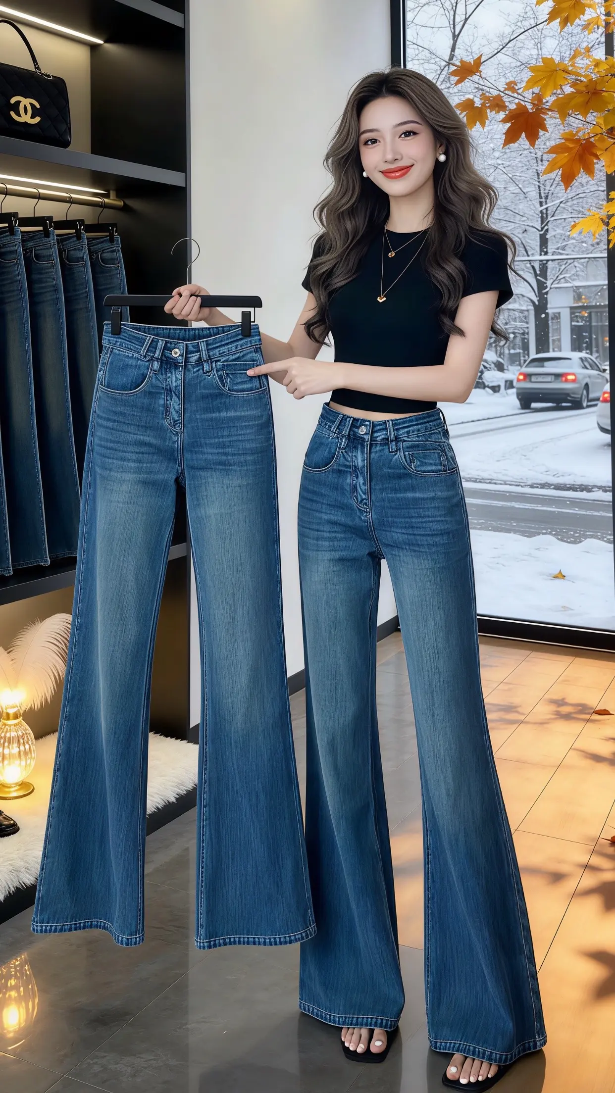 微喇牛仔裤 春款上新 通勤搭配 过年氛围提前搞起来了 穿出自己的风格