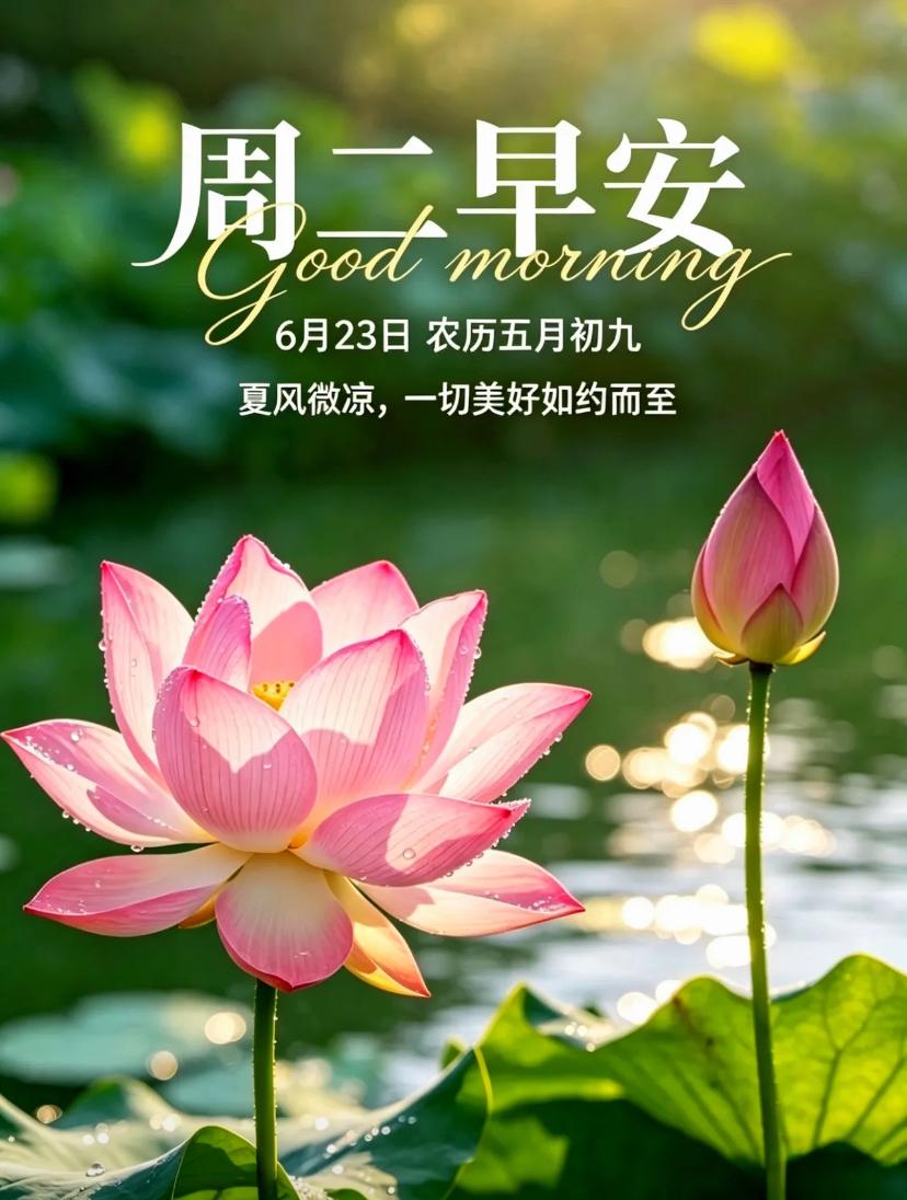 🌺2026./6.23仲夏安然.欢喜相伴🌺

🌈☀️盛夏蝉鸣四起之时，晨光