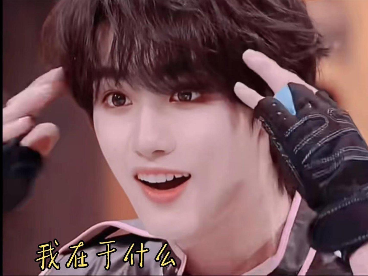 丁程鑫模仿白鹿大笑表情包奔跑吧 丁程鑫模仿完白鹿大笑之后立刻道歉的样子，像极了闯