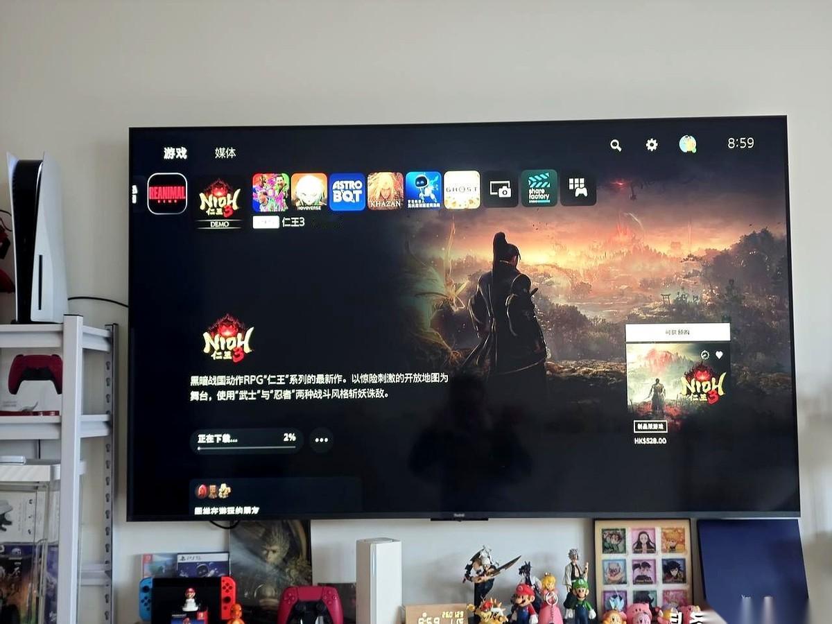 “仁王3要来了。”
就这一句话，我眼睁睁看着他，把他PS5里几百个G的游戏，一个