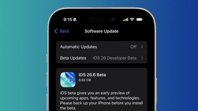 苹果发布iOS 26.6 Beta 1更新,包含多项功能调整与系统优化
