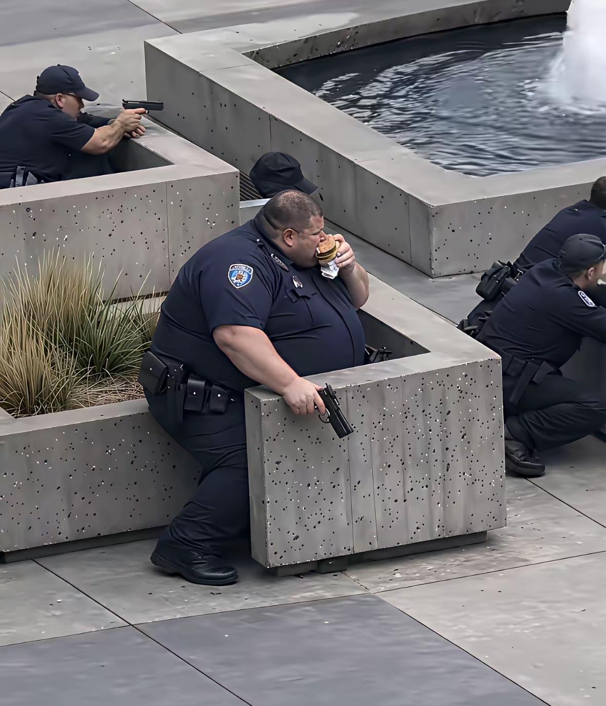 不知道美利坚国家的警察，选拔警务人员的标准是怎样的？

就这样的警员，不知道跑步