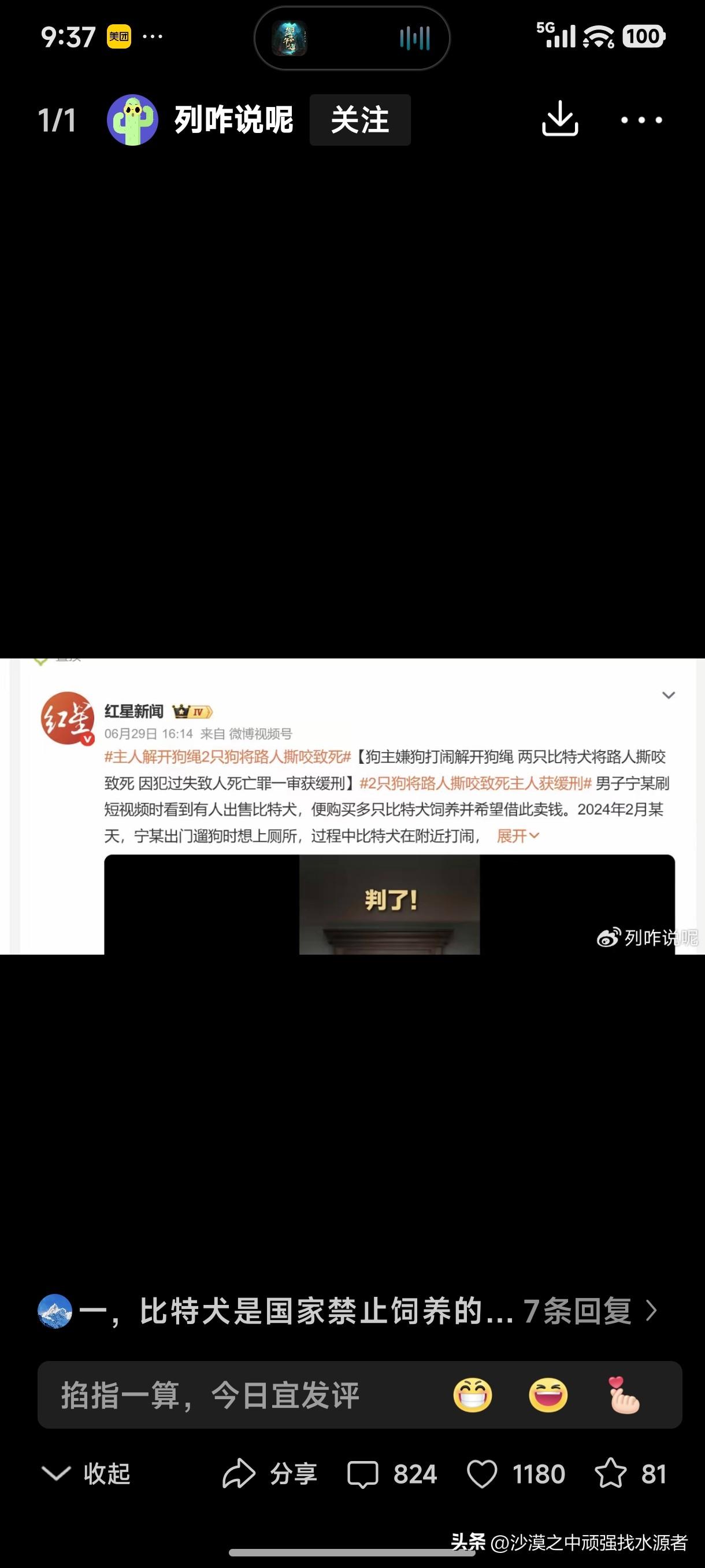狗主人出门遛狗想上厕所，过程中嫌狗打闹解开狗绳，两只比特犬将路人撕咬致死。因犯过