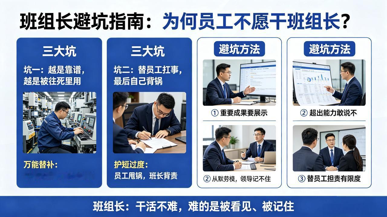 为什么很多员工不愿意干班组长？你知道班组长最该避开的三个坑

一个干了6年的班组