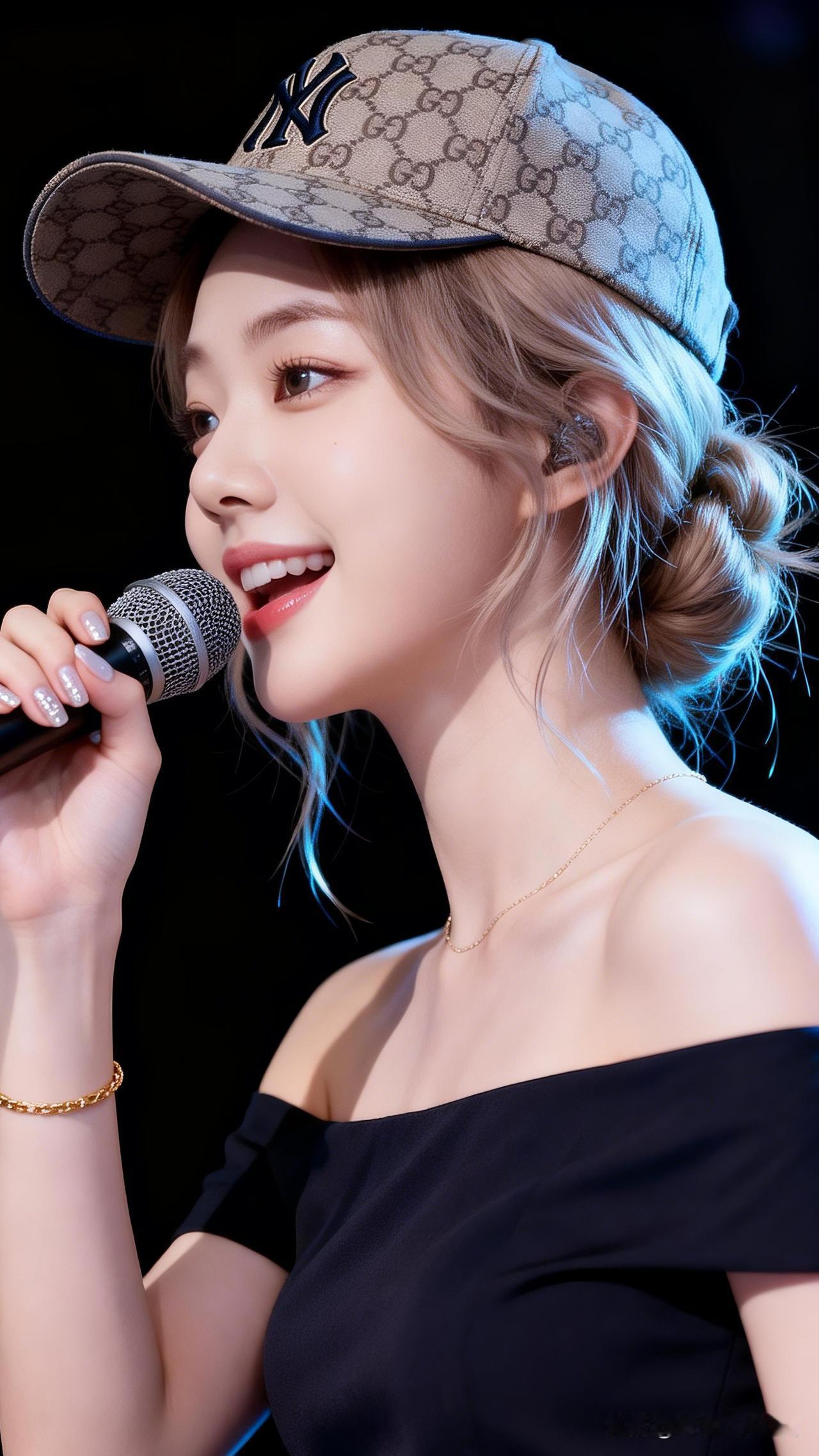 玉人歌喉动，声声入耳来。谁是最美女演员 元气少女唱出动人旋律，Gucci帽子和露