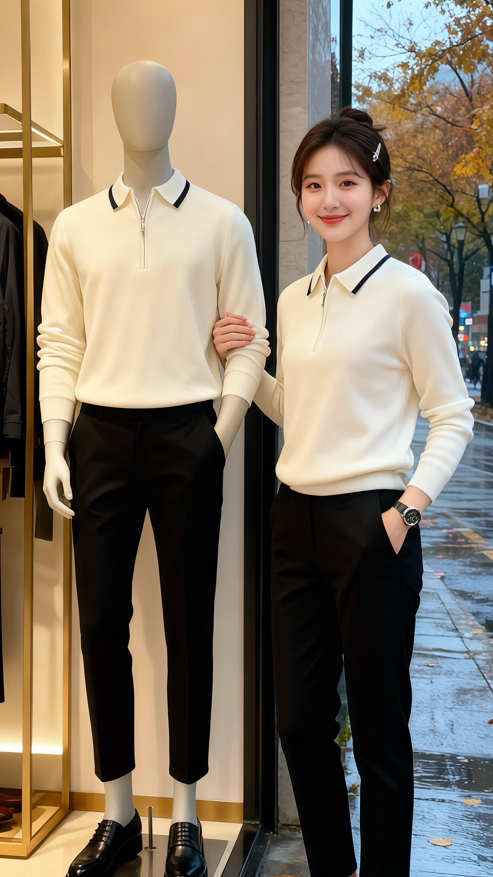 初雪落进玻璃窗时，阿野在咖啡馆看见她。  米白针织衫的翻领镶了圈细黑边...