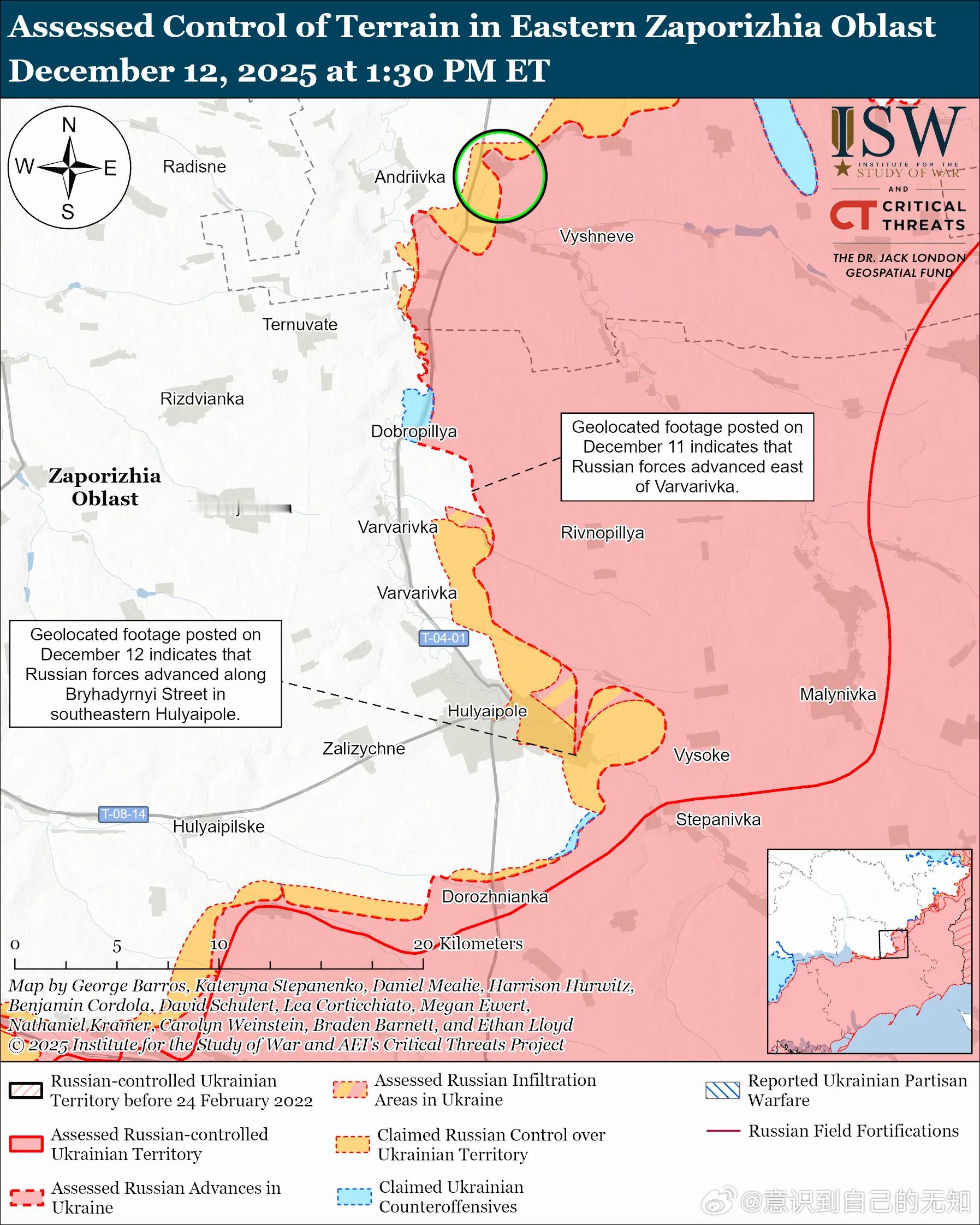 南方轴心俄军目标：守住前线阵地，确保后方免受乌克兰军队袭击，并推进至扎波罗热市的
