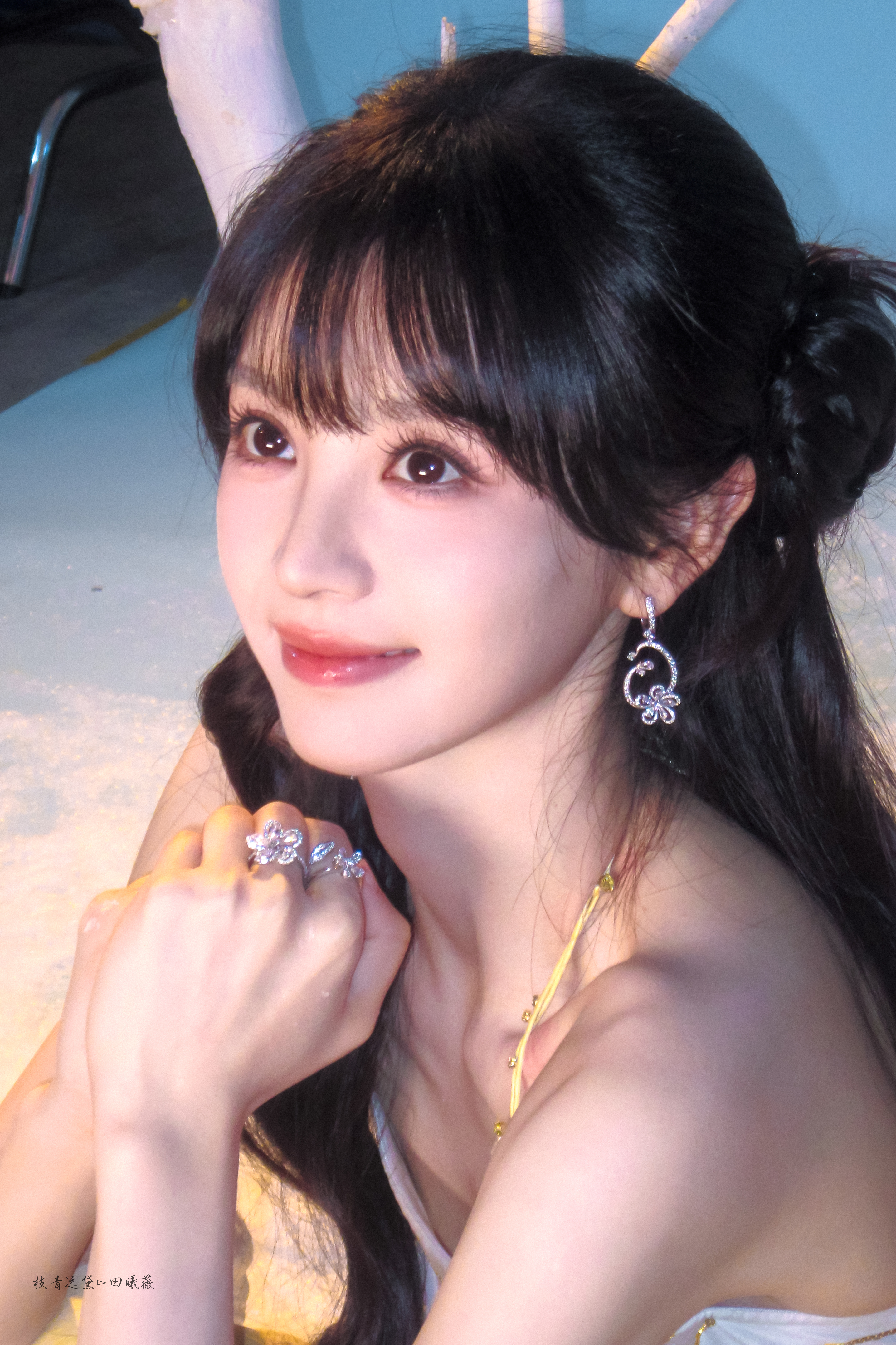 田曦薇/🐇田曦薇鹅黄吊带襦裙 *田曦薇玉兔塑 ​​​