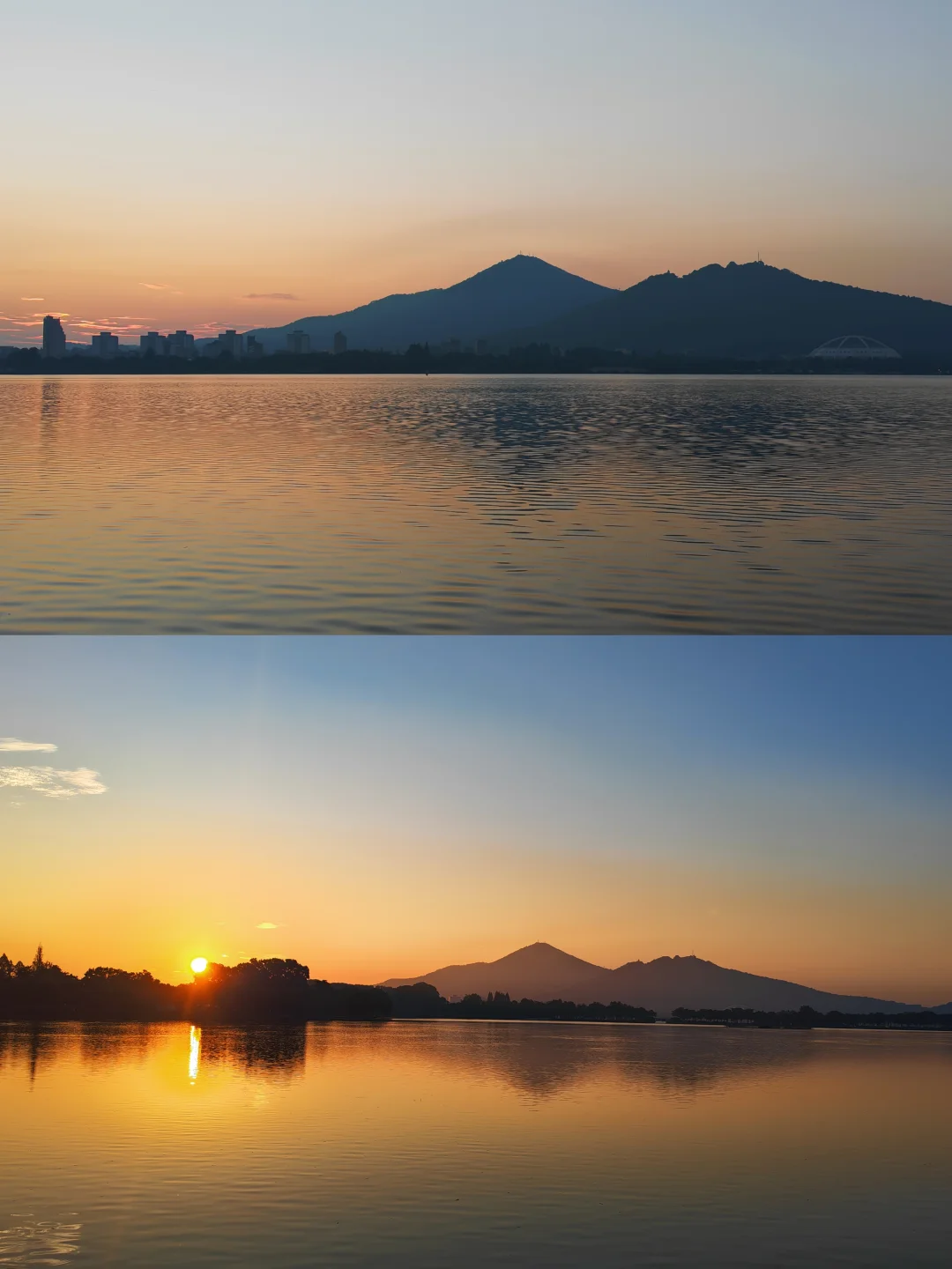 跑步56🏃‍♀️玄武湖的日出