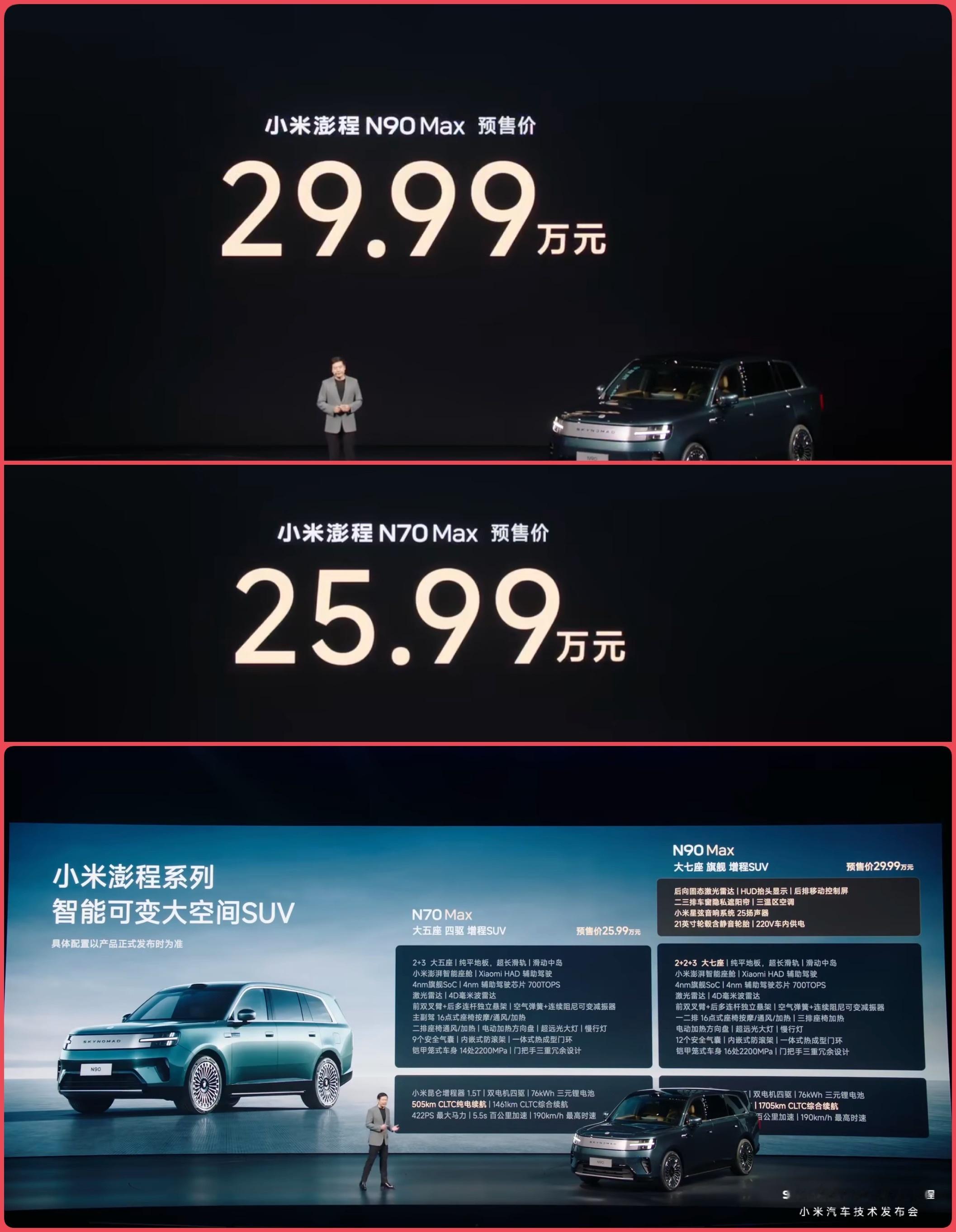按照雷军雷总的性格，小米澎程 N90 Max 目前预售价29.99万，一旦等到9