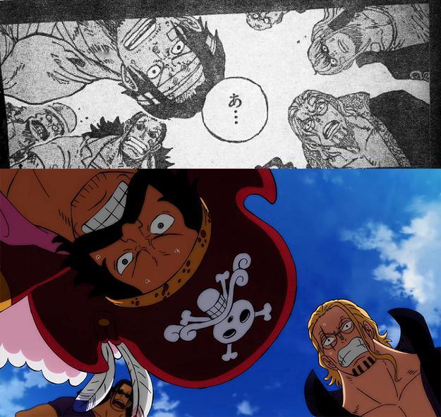 罗杰找到香克斯这段漫画出啦，下面是剧场版红发歌姬里香克斯回忆的闪现 